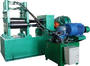 Five-roller hydraulic tension leveling